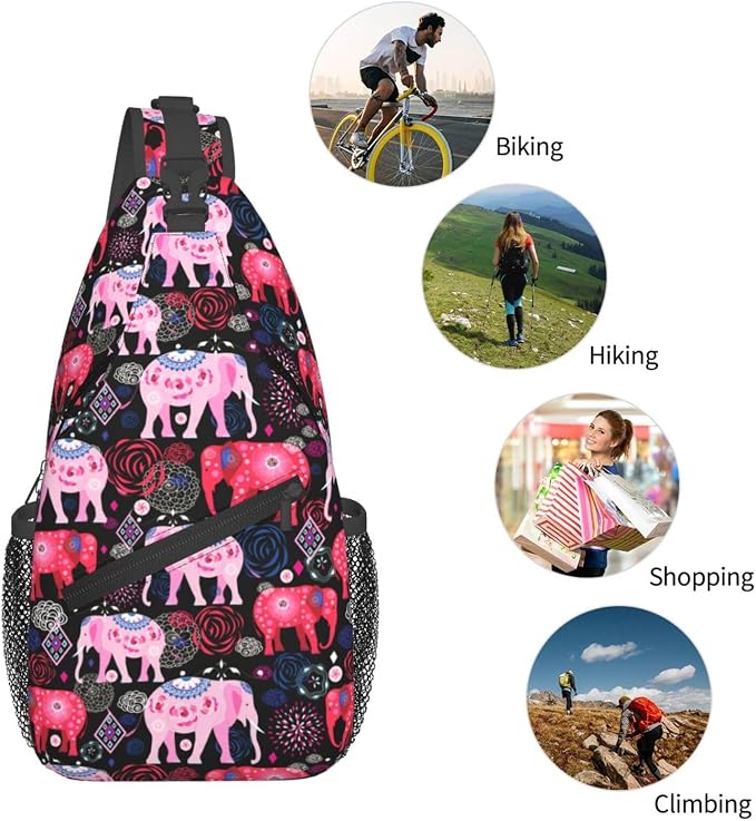 African Ethnic Elephant Sling Backpack - Image 6