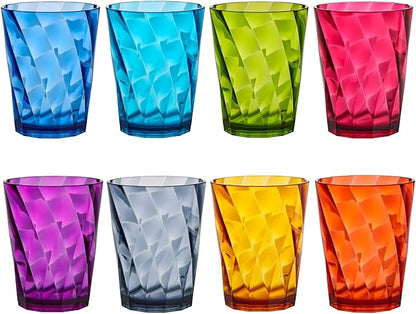 US Acrylic Optix Plastic Reusable Drinking Glasses 14oz Rocks Cups in Jewel by USAcrylic