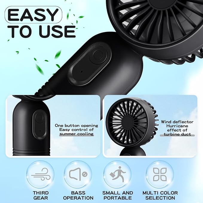 Rossesay 72 Pcs Mini Portable Fan Bulk Cute Handheld Lightweight Small Little - Image 4