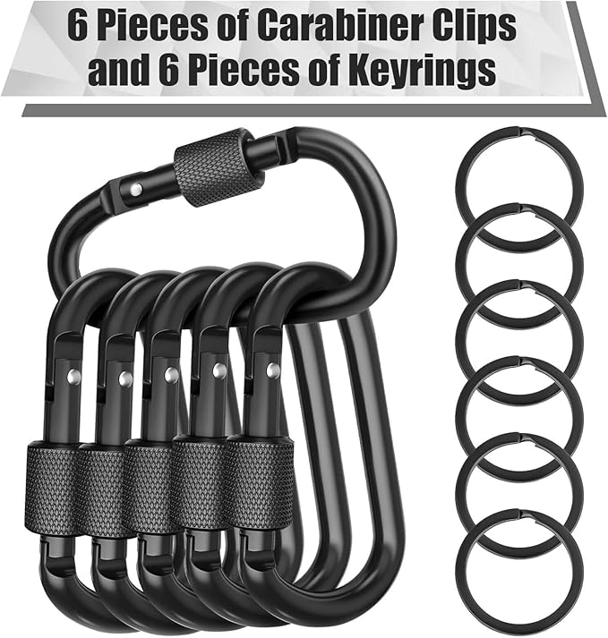 Cridoz Locking Carabiner D Ring Clips - Image 2