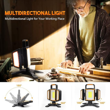 Tresda 30W Rechargeable Work Light, 3000 Lumen Magnetic Work Light Battery - Image 2
