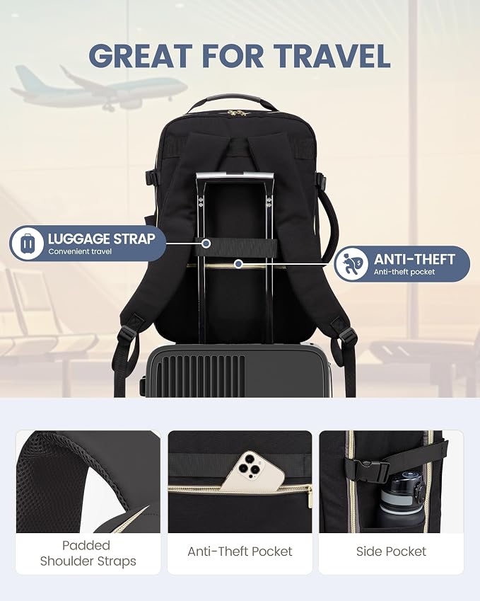 LOVEVOOK Travel Backpack for Women & Men 40L, Airline Approved Carry On - Image 6