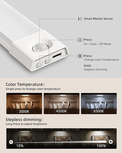 EZVALO 7.8" Rechargeable Motion Sensor Light Indoor, Wireless Closet Lights - Image 5