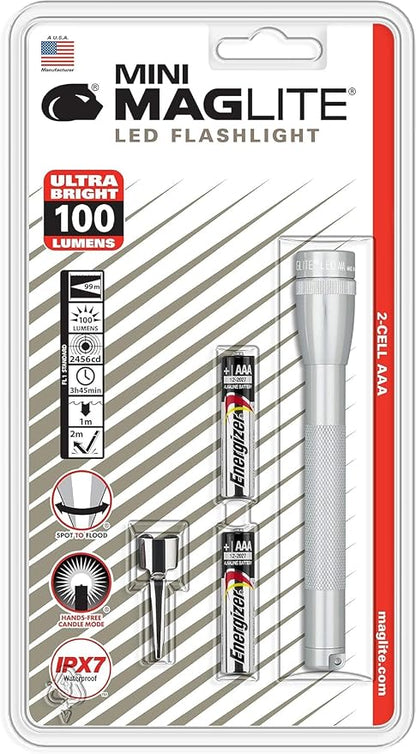 MagLite Mini LED Flashlight – Compact, Water-Resistant, Twist On/Off, 2-Cell by Maglite