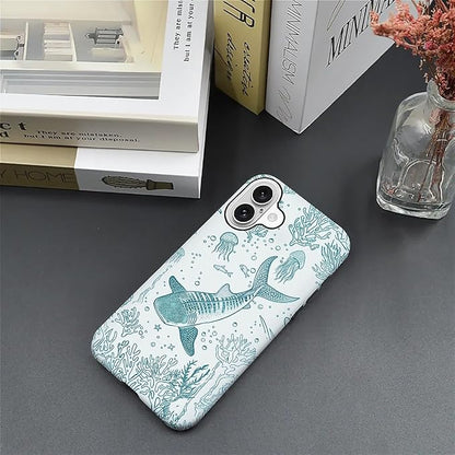for iPhone 16 Case, HH2 Ocean Whale Shark Hybrid 2 Layer Hard Shell Silicone - Image 5