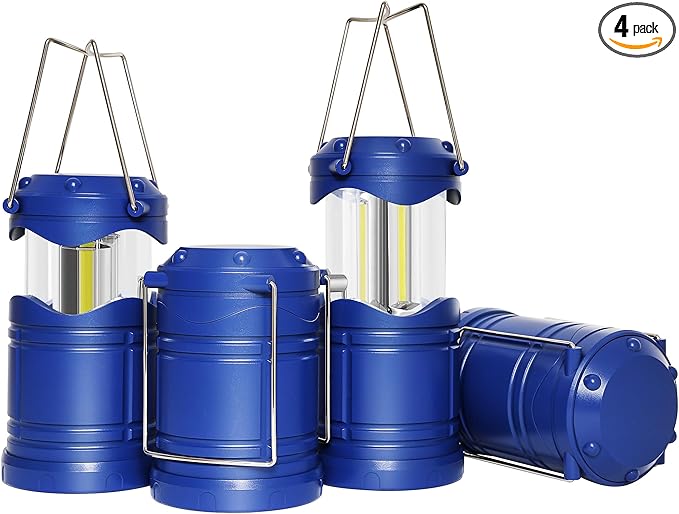 Lichamp LED Camping Lantern, 4 Pack Battery Powered Flashlight by Lichamp