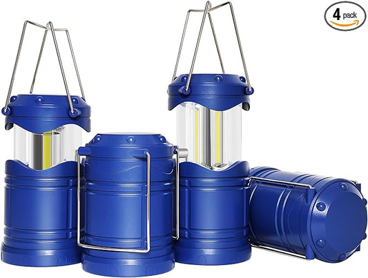 Lichamp LED Camping Lantern, 4 Pack Battery Powered Flashlight by Lichamp