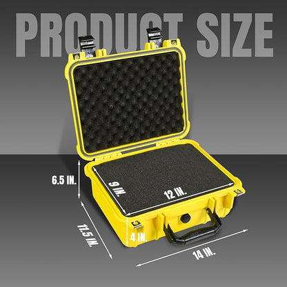Jack Boss 14x 11.5x 6.5 Inch Hard Case, Portable Weather Waterproof Protective - Image 2