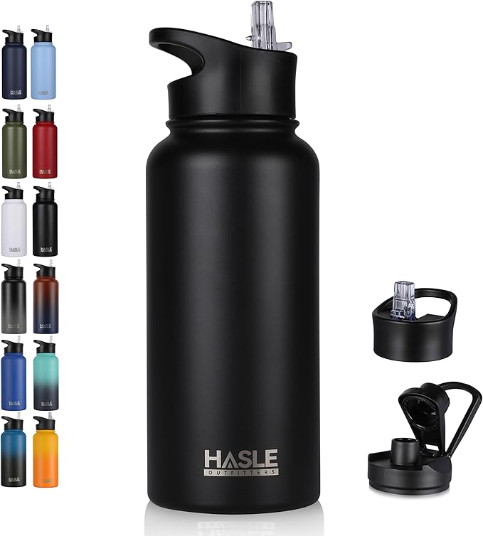 HASLE OUTFITTERS 32 oz Insulated Water Bottle Stainless Steel Double Walled by HASLEOUTFITTERS