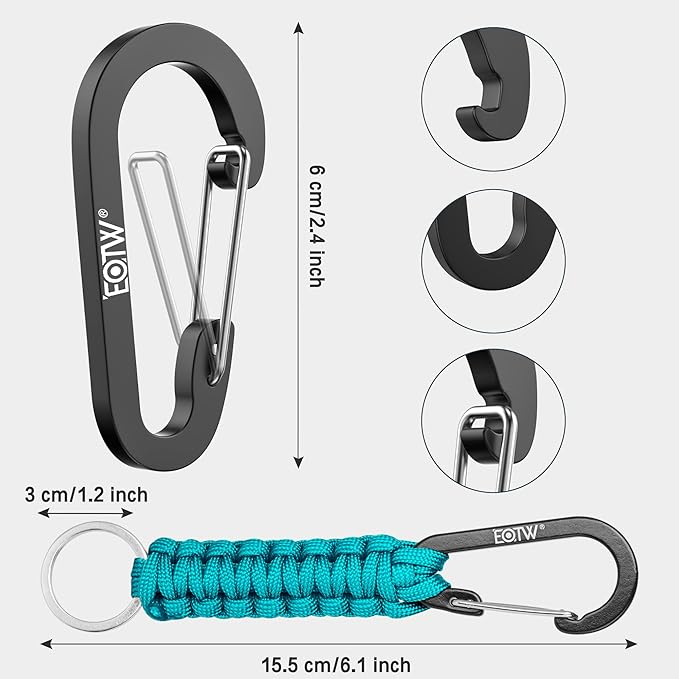 EOTW Paracord Keychain for Men Women Paracord Carabiner Backpack Keychain - Image 6