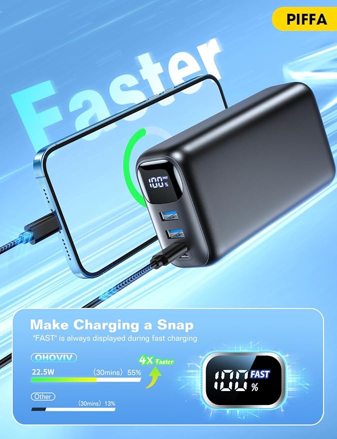 PIFFA Portable Charger Power Bank - 50000mAh Battery Pack - Image 4