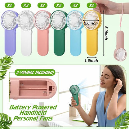 Sumind 12 Pcs Small Personal Portable Fan Mini Handheld Bulk 1 Speed Electric - Image 3