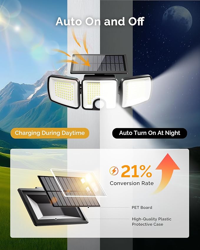 Brightown 4 Pack Solar Outdoor Lights - Image 4