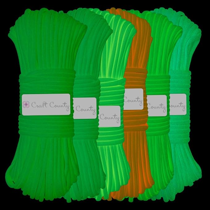 Craft County Glow in The Dark Zesty 21 Strand Luminous 550 Paracord – - Image 6