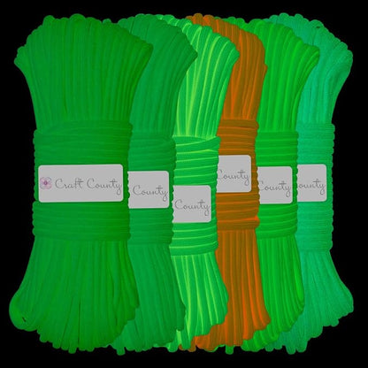 Craft County Glow in The Dark Zesty 21 Strand Luminous 550 Paracord – - Image 6