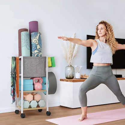 Weight Rack Dumbbell Rack Garage Storage Organization Garage Shelving Yoga Mat - Image 7
