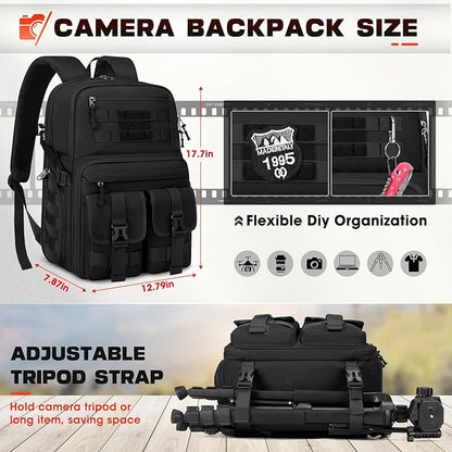 RAINSMORE Camera Bag Backpack for DSLR/SLR/Mirrorless Camera Bags for - Image 5
