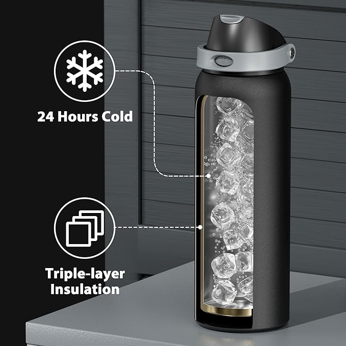 40 oz Insulated Water Bottle for Sports: Meoky Stainless Steel Water Bottle - Image 5