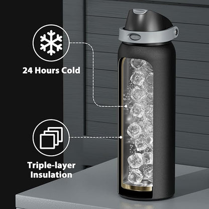 40 oz Insulated Water Bottle for Sports: Meoky Stainless Steel Water Bottle - Image 5