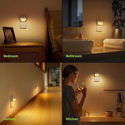 AUVON Plug in Night Light with Motion Sensor and Dusk to Dawn Sensor, Mini Warm - Image 6