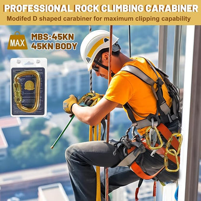 DEKABR Carabiner Heavy Duty, 45KN Twist Lock Steel Auto Locking Climbing - Image 9