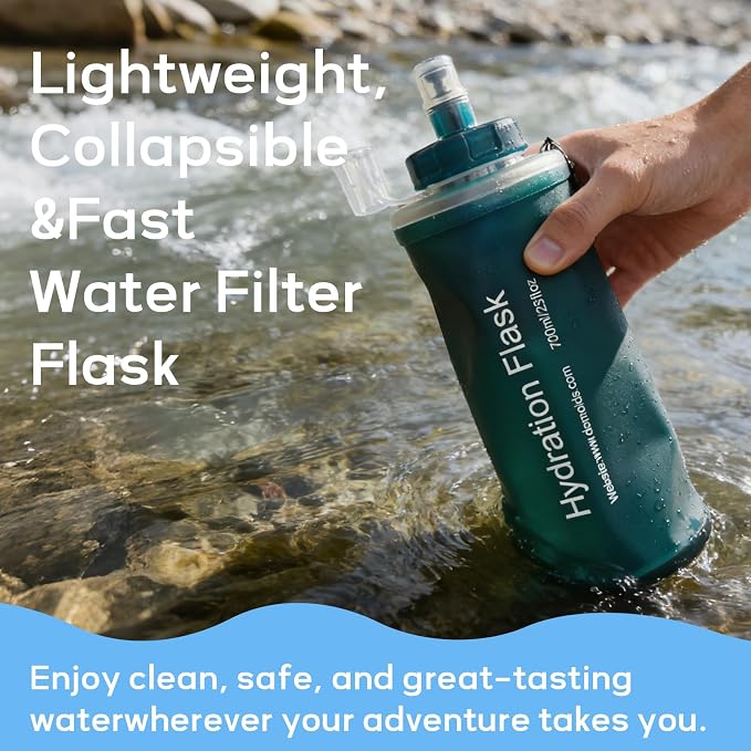 1L Soft Flask Water Bottle, Foldable Water Bottle - Image 5