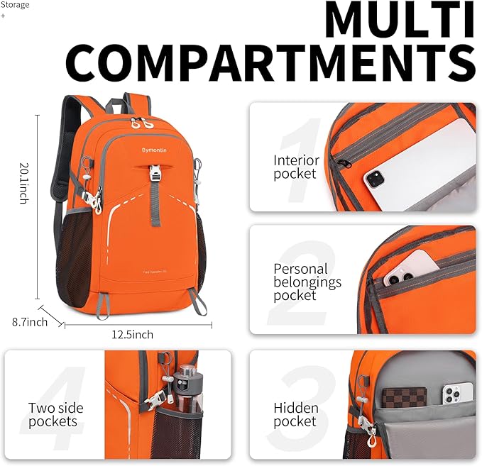 35L Lightweight Packable Backpack – Durable Foldable Daypack - Image 2