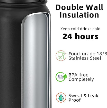 Fanhaw 20 oz Insulated Stainless Steel Water Bottle - Image 3