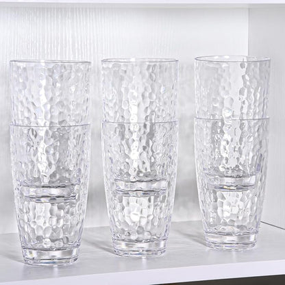 6 Pcs Plastic Drinking Tumblers Set of 18 oz, Acrylic Drinking Glasses - Image 6