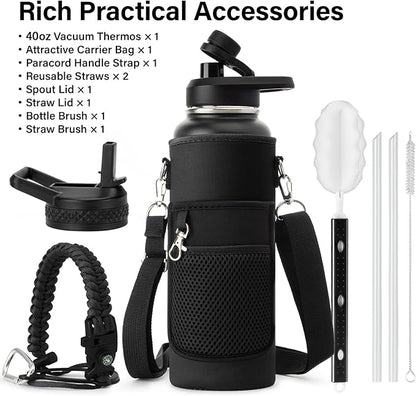 DYSANKY 40 oz Insulated Water Bottle | Thickened Stainless Steel Vacuum Metal | - Image 2