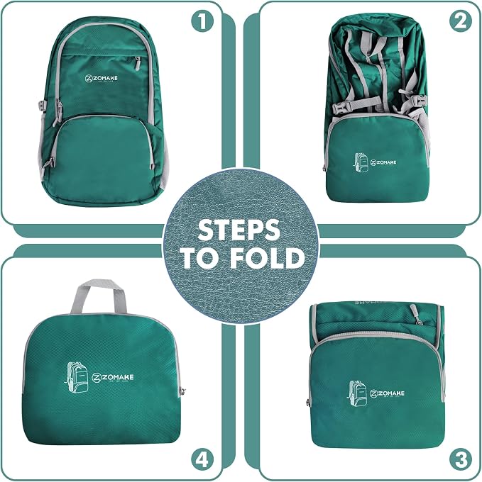 ZOMAKE Lightweight Packable Backpack 30L, Foldable Hiking Backpacks Water - Image 5