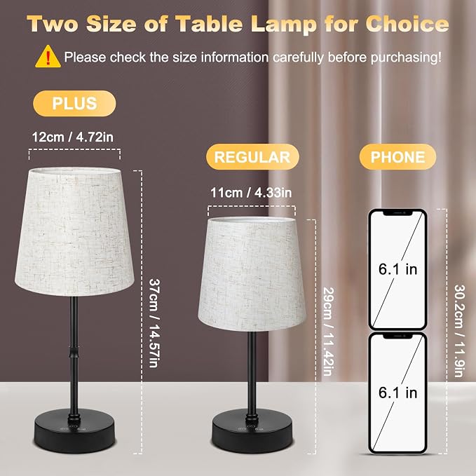 Wowag Small Cordless Table Lamp, 5000mAh Rechargeable Battery Operated Desk Lamp - Image 7