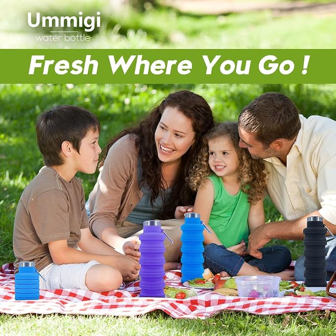 Collapsible Water Bottles，17oz Large capacity Silicone Water Bottle - Image 2