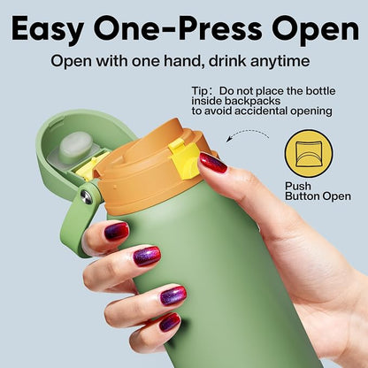 Insulated Water Bottle with Straw - Image 5