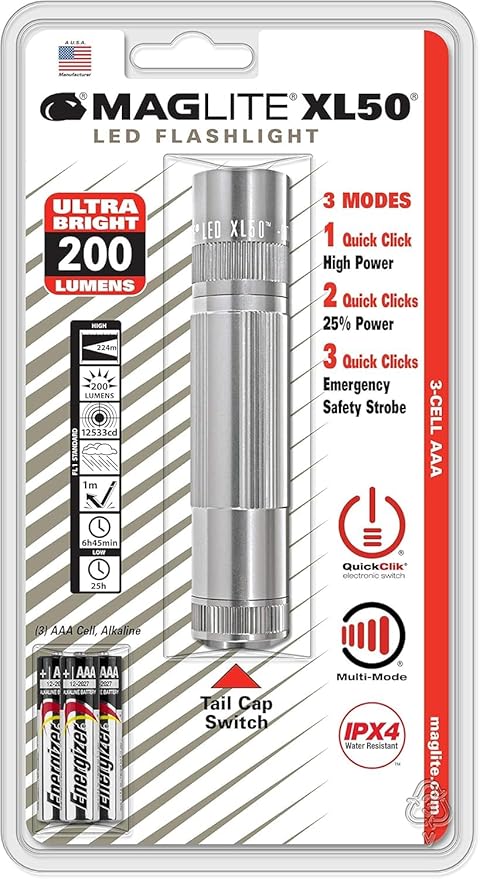 MagLite XL50 LED Flashlight, Compact and Powerful by Maglite