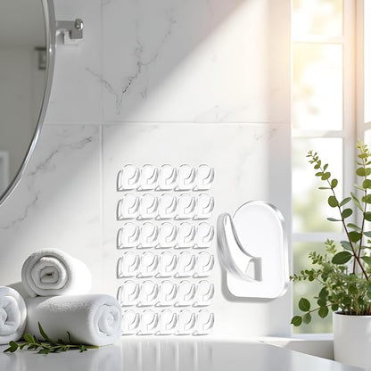 20 Pcs Clear Adhesive Wall Hooks - Image 7