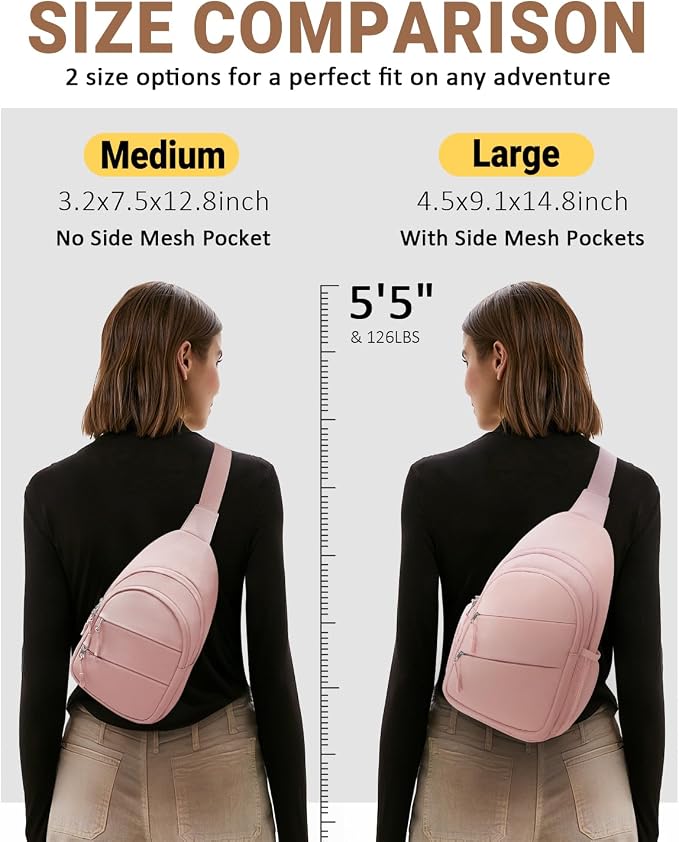 Tuwubi Crossbody Bags for Women, Sling Bag for Men, Small Hiking Backpack Anti - Image 5