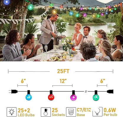 Afirst Colored Outdoor String Lights 25FT - Image 2