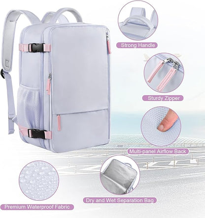 Sinaliy Carry on Backpack, Waterproof 17 Inch Laptop Backpack - Image 5