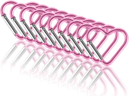 Ouligay 10pcs Cute Heart Shaped Carabiner Star Carabiner Heart Shaped Backpack by Ouligay