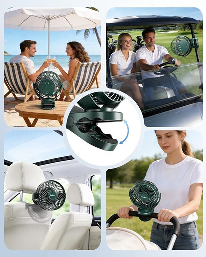 Camping Fan with Remote Control - 12000mAh Rechargeable Battery Powered Fan - Image 7