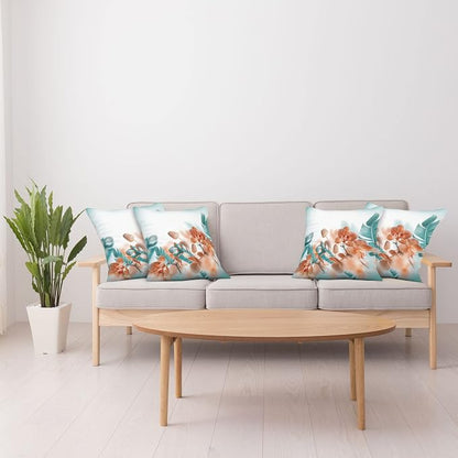 Ambesonne Tropical Throw Pillow Cushion Case Pack of 4, Exotic Orchids Blossom - Image 4