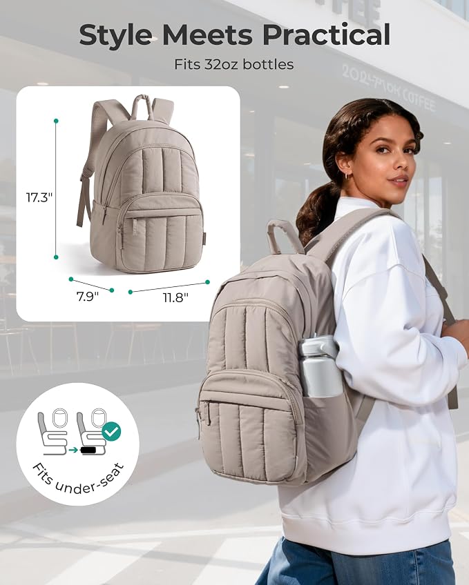 BAGSMART Womens Backpack Travel Laptop Backpack - Image 5
