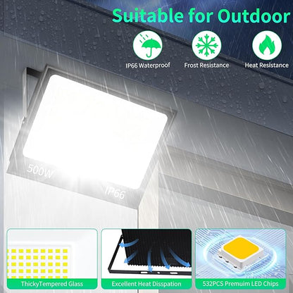 ISUERFY 500W LED Flood Light Outdoor - Image 6