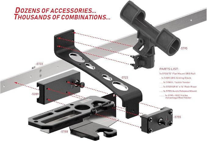 Sliding Rail System 24" Flat Surface Mount Rail - Image 6