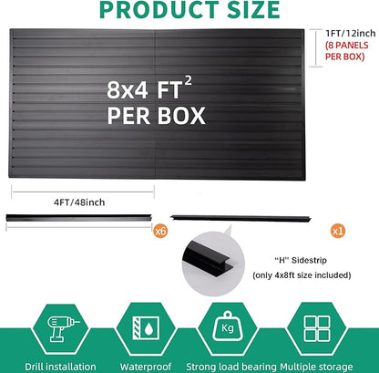 FRAYSCENT Slat Wall Paneling Garage Slat Wall Storage Systems Slatwall Panels - Image 2