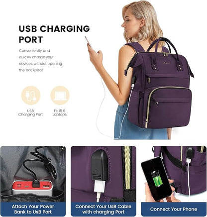 LOVEVOOK College Laptop Backpack, 15.6 Inch Travel Backpack - Image 3