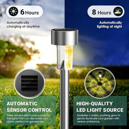 GIGALUMI Solar Lights Outdoor Waterproof, 20 Pack Warm White, Garden Decor - Image 5