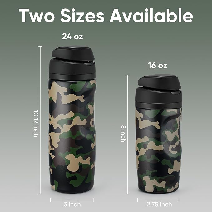 Fijinhom 24 oz Insulated Water Bottle, Stainless Steel Sports Water Bottle - Image 4