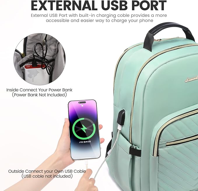 LOVEVOOK Laptop Backpack for Women 15.6 inch, Cute Womens Travel Backpack Purse - Image 5